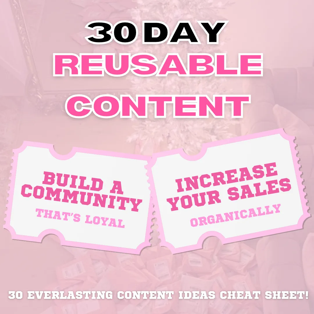 30-Day Reusable Content Sheet