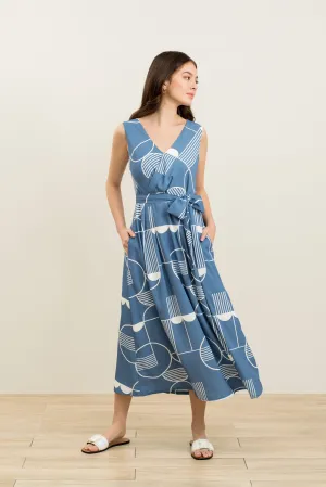 Aileen Sleeveless Printed Maxi Dress