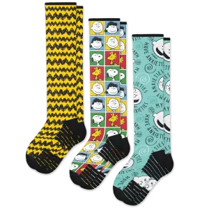 Charlie Brown & Friends Compression Socks Bundle 3-Pack