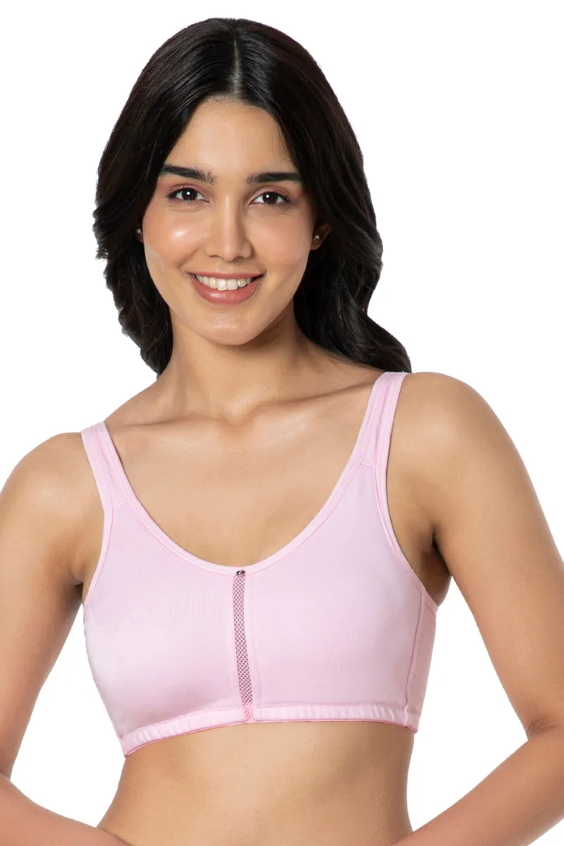 Cotton Daily Support Solid Non Padded Non-Wired Bra - Lilac Pink