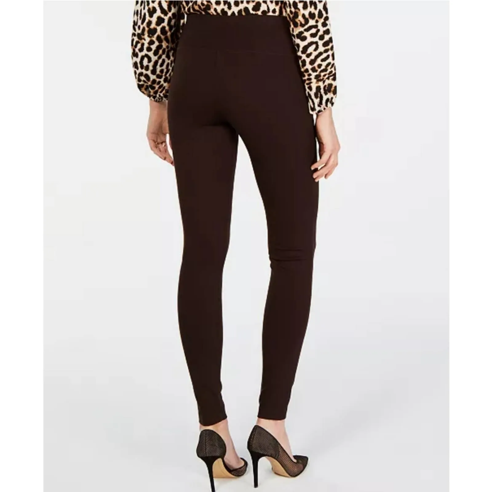 INC Pull On Skinny Ponte Pants French Roast