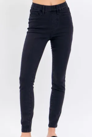 Judy Blue - High Waist Pull-On Black Skinny