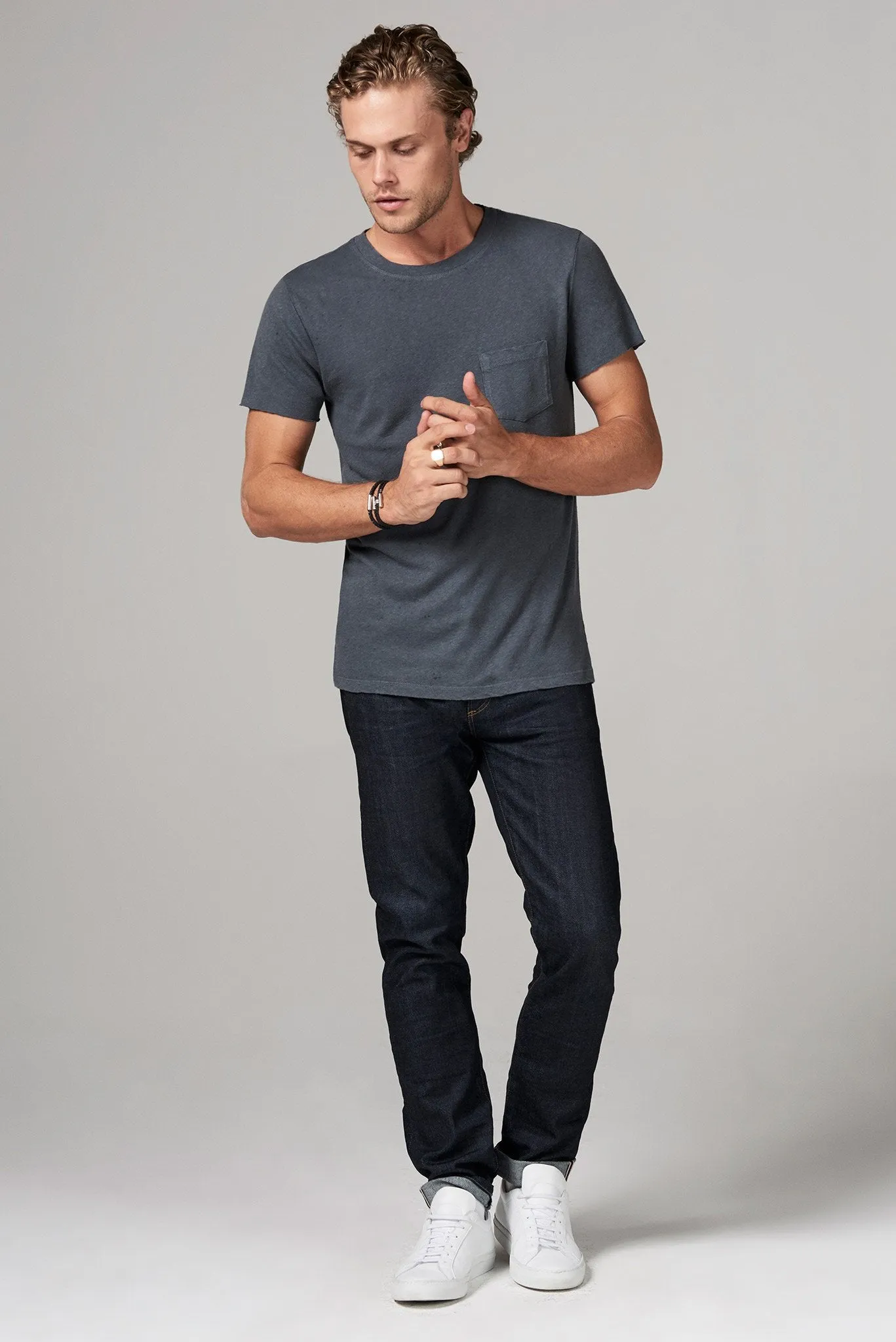 Men's Linen Blend Pocket Tee