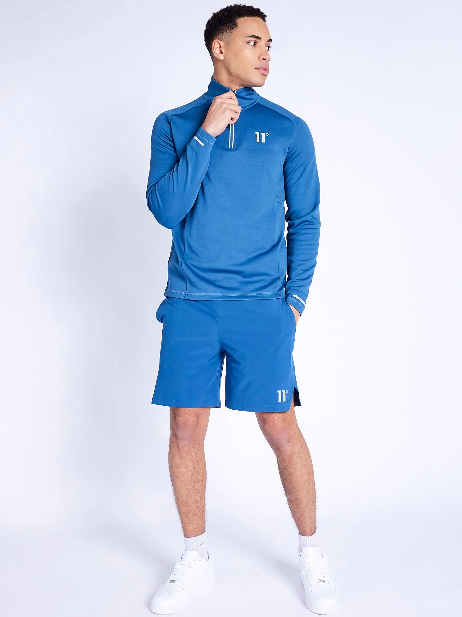 Oxygen Quarter Zip Top - Steel Blue