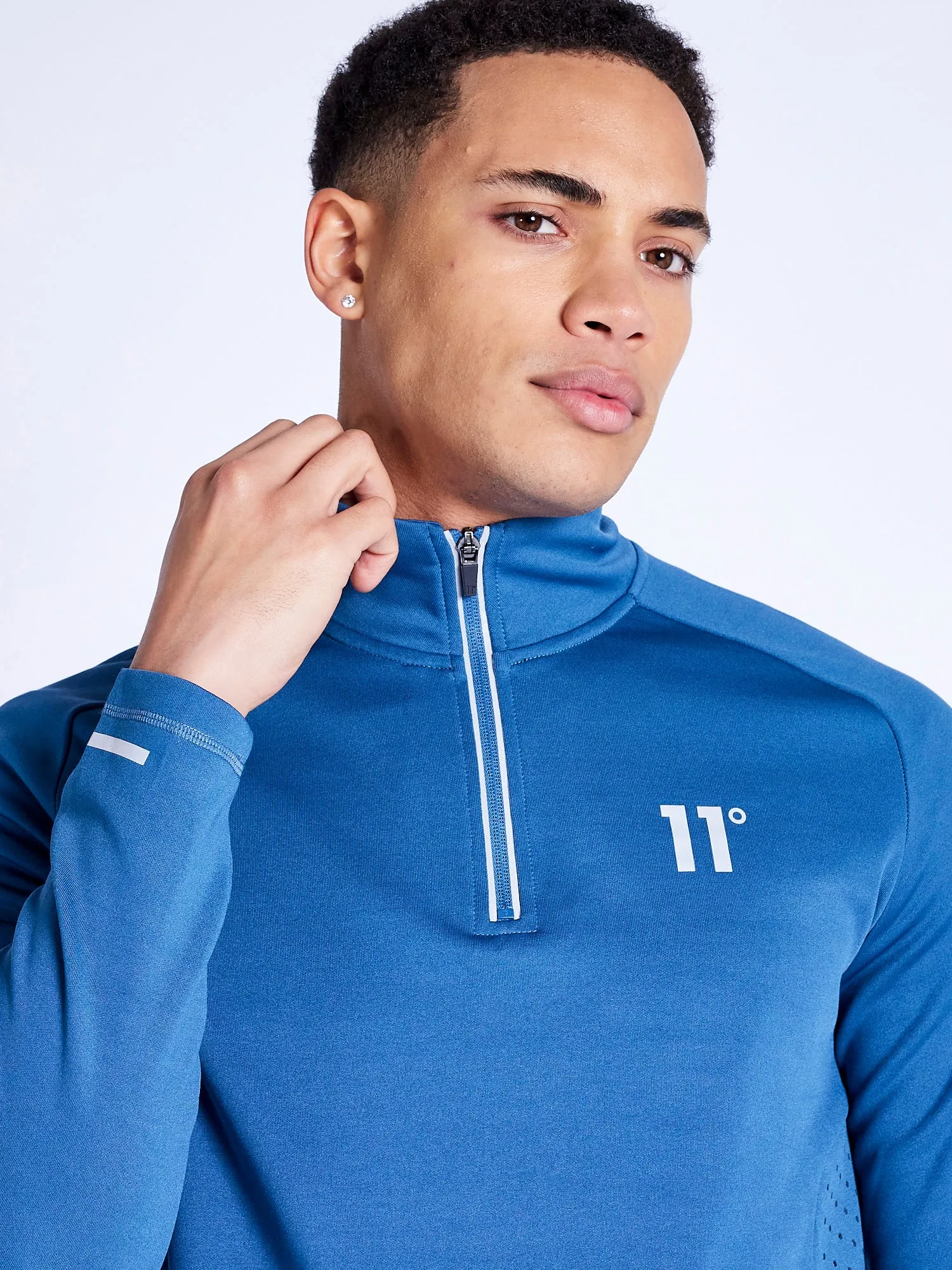 Oxygen Quarter Zip Top - Steel Blue