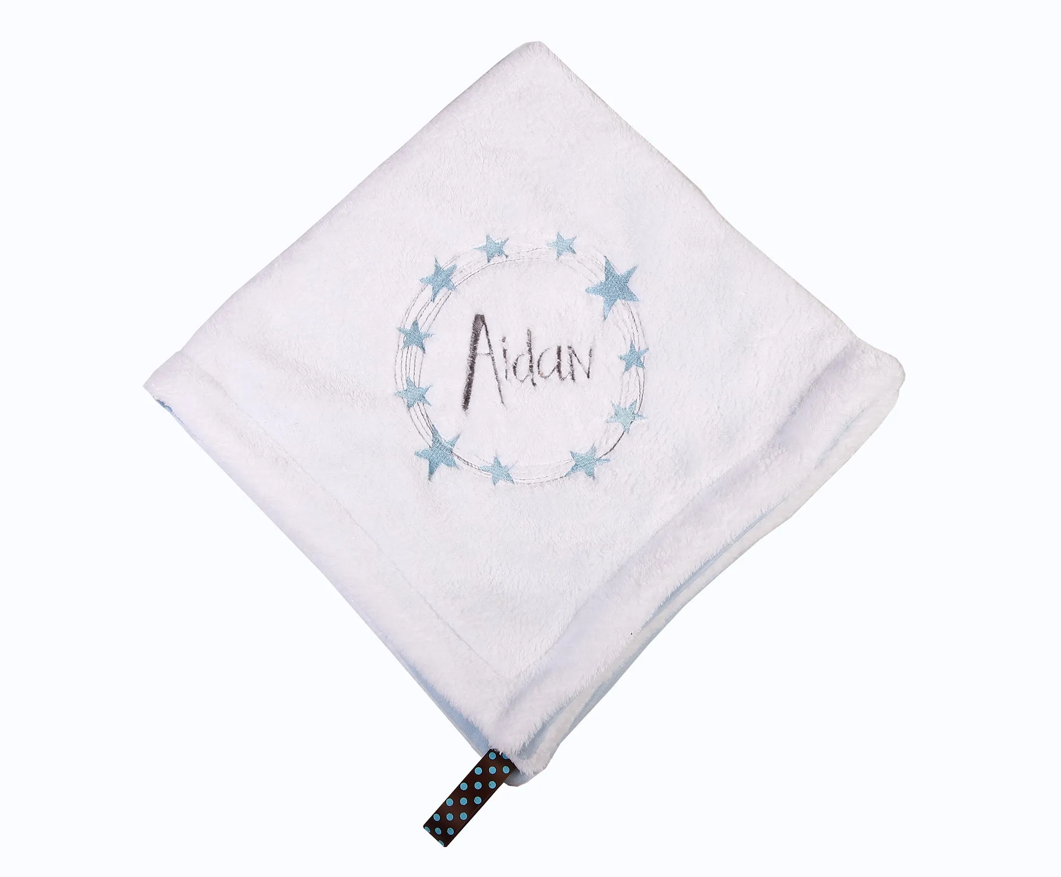 Personalised Baby Blanket with Star Circle embroidery