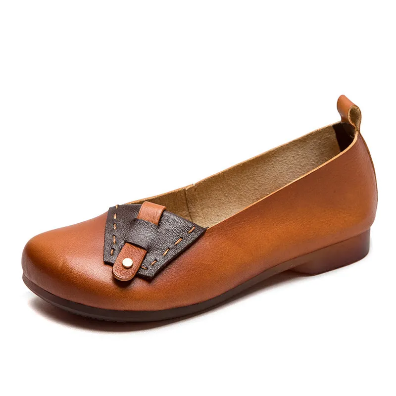 Women Casual Soft Leather Flats Shoes